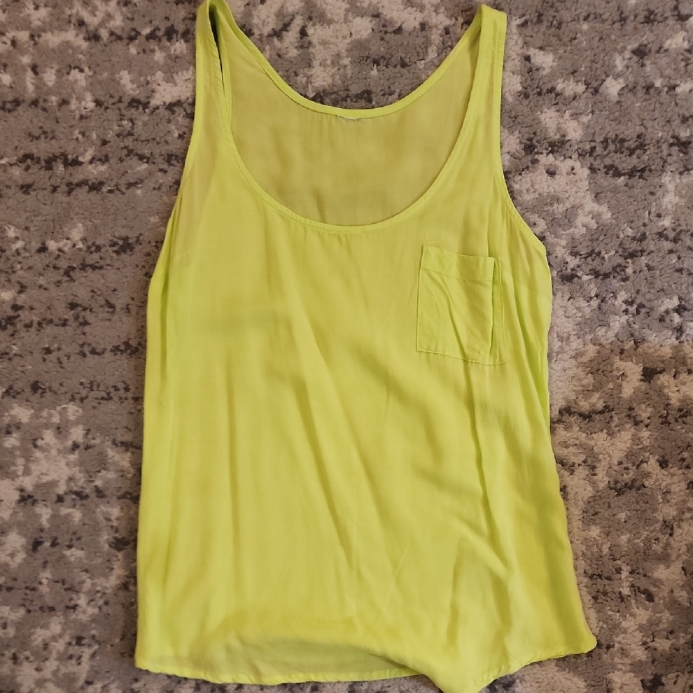 Lime Green Sleeveless Women's Top